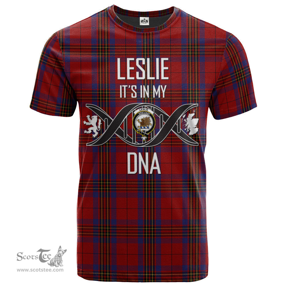 Scottish Leslie Red Its In My DNA Plaid Family Crest Tartan T Shirt Scottish Plaid Tartan Plaid - ScotsTee - scotstee.com