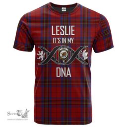 Scottish Leslie Red Its In My DNA Plaid Family Crest Tartan T Shirt Scottish Plaid Tartan Plaid - ScotsTee - scotstee.com