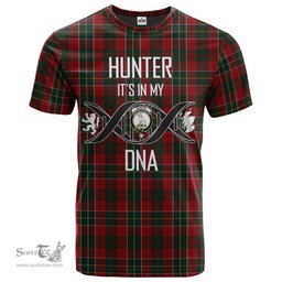 Scottish Hunter USA Its In My DNA Plaid Family Crest Tartan T Shirt Scottish Plaid Tartan Plaid - ScotsTee - scotstee.com
