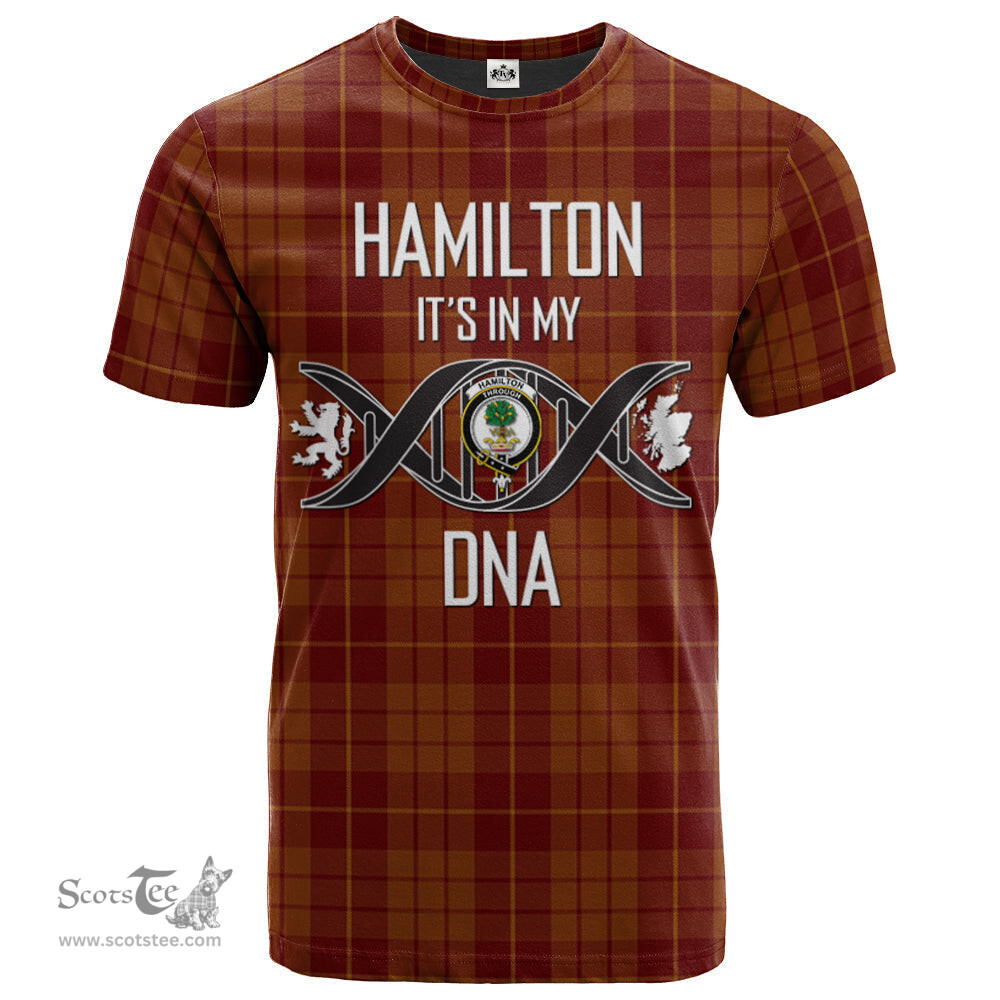 Scottish Hamilton Red Its In My DNA Plaid Family Crest Tartan T Shirt Scottish Plaid Tartan Plaid - ScotsTee - scotstee.com