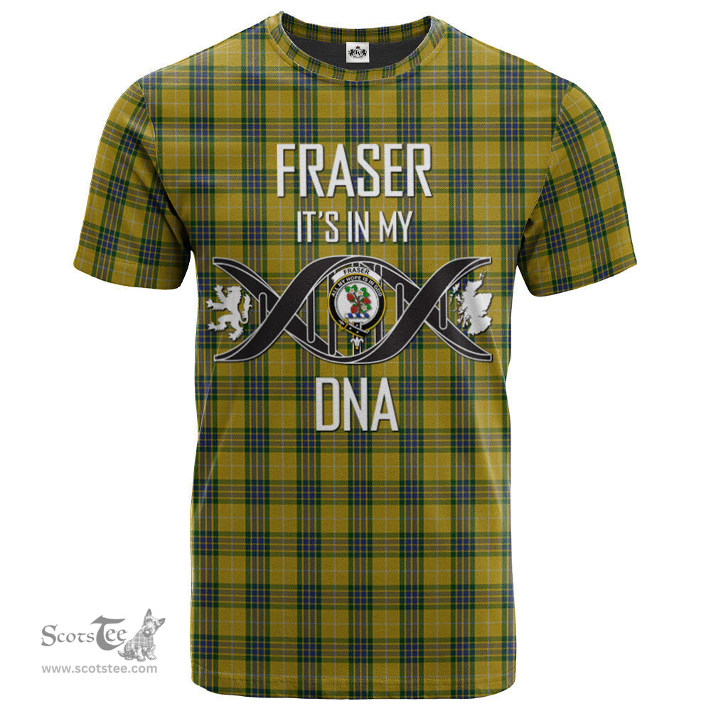 Scottish Fraser Yellow 2 Its In My DNA Plaid Family Crest Tartan T Shirt Scottish Plaid Tartan Plaid - ScotsTee - scotstee.com