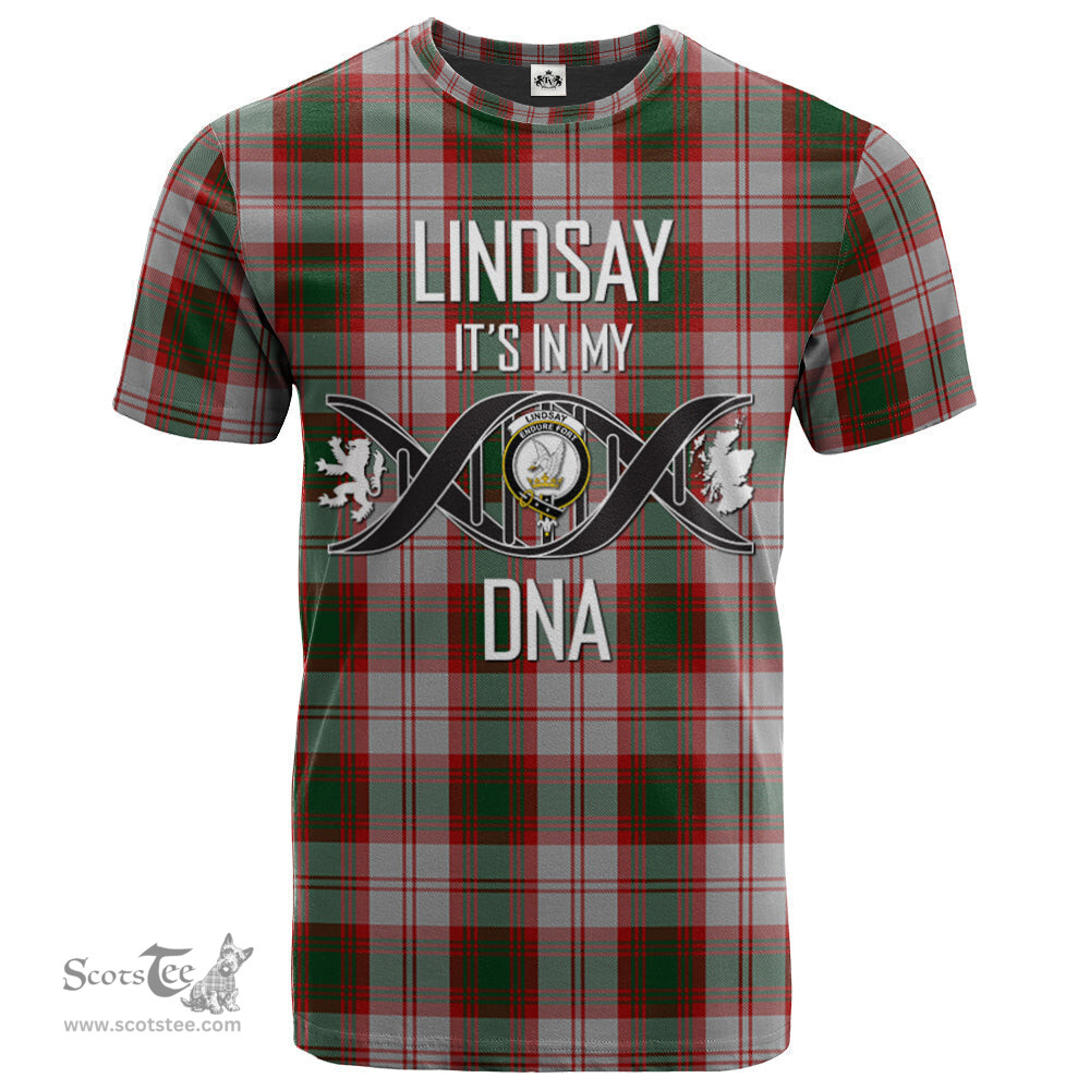 Scottish Lindsay Dress Red Its In My DNA Plaid Family Crest Tartan T Shirt Scottish Plaid Tartan Plaid - ScotsTee - scotstee.com