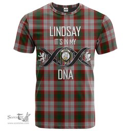 Scottish Lindsay Dress Red Its In My DNA Plaid Family Crest Tartan T Shirt Scottish Plaid Tartan Plaid - ScotsTee - scotstee.com