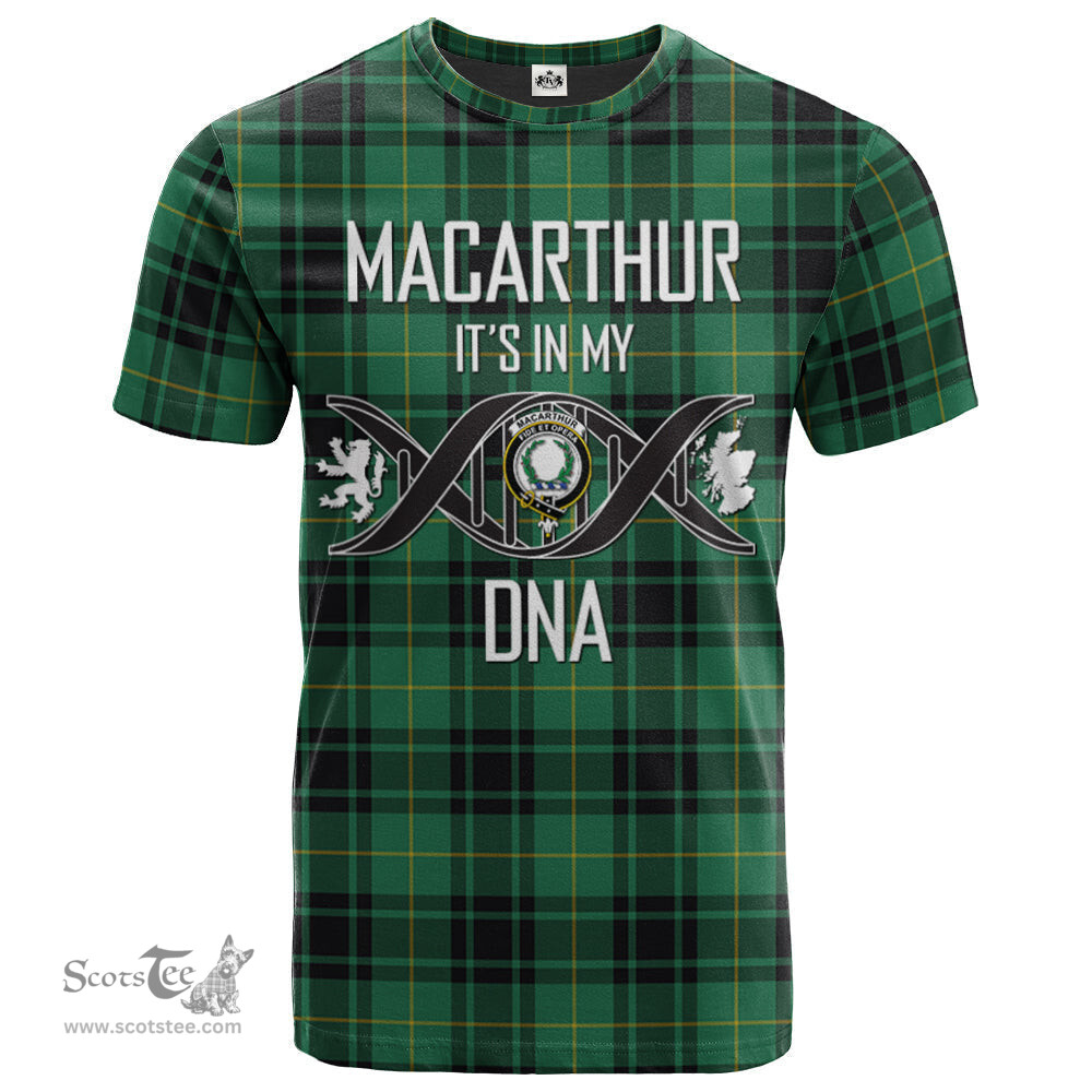 Scottish MacArthur Ancient Its In My DNA Plaid Family Crest Tartan T Shirt Scottish Plaid Tartan Plaid - ScotsTee - scotstee.com