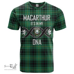 Scottish MacArthur Ancient Its In My DNA Plaid Family Crest Tartan T Shirt Scottish Plaid Tartan Plaid - ScotsTee - scotstee.com