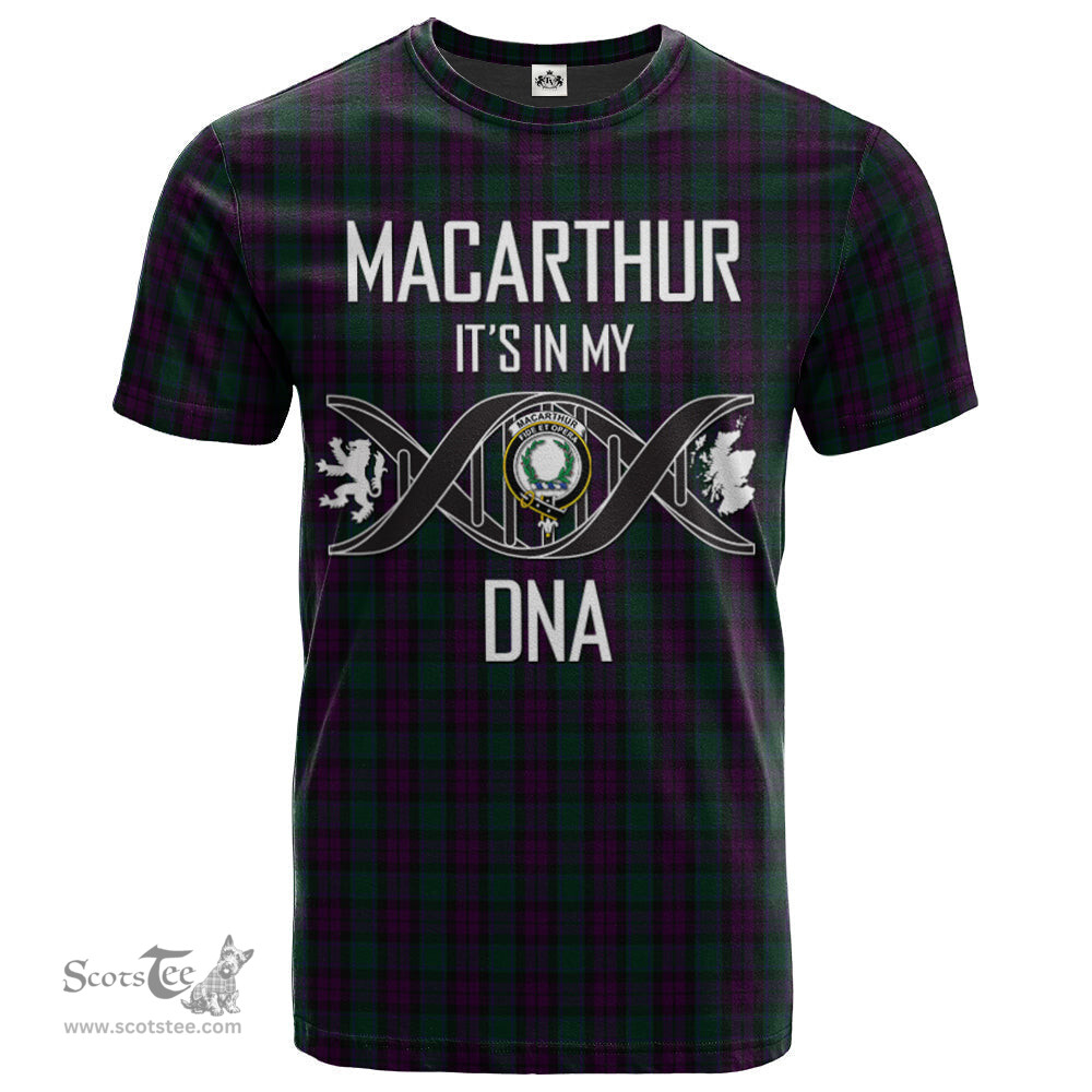 Scottish MacArthur of Milton Hunting Its In My DNA Plaid Family Crest Tartan T Shirt Scottish Plaid Tartan Plaid - ScotsTee - scotstee.com