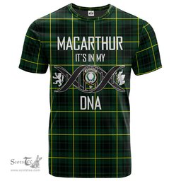 Scottish MacArthur Modern Its In My DNA Plaid Family Crest Tartan T Shirt Scottish Plaid Tartan Plaid - ScotsTee - scotstee.com