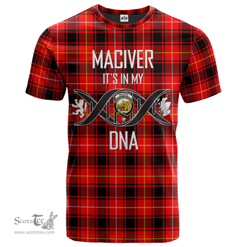 Scottish MacIver Modern Its In My DNA Plaid Family Crest Tartan T Shirt Scottish Plaid Tartan Plaid - ScotsTee - scotstee.com