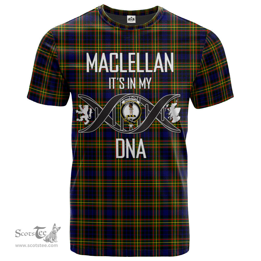 Scottish MacLellan Modern Its In My DNA Plaid Family Crest Tartan T Shirt Scottish Plaid Tartan Plaid - ScotsTee - scotstee.com