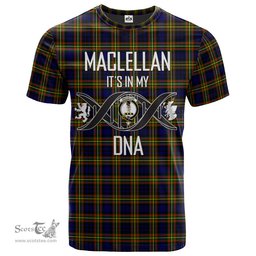 Scottish MacLellan Modern Its In My DNA Plaid Family Crest Tartan T Shirt Scottish Plaid Tartan Plaid - ScotsTee - scotstee.com