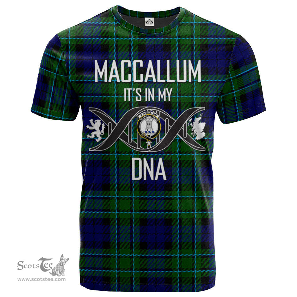 Scottish MacCallum Modern Its In My DNA Plaid Family Crest Tartan T Shirt Scottish Plaid Tartan Plaid - ScotsTee - scotstee.com