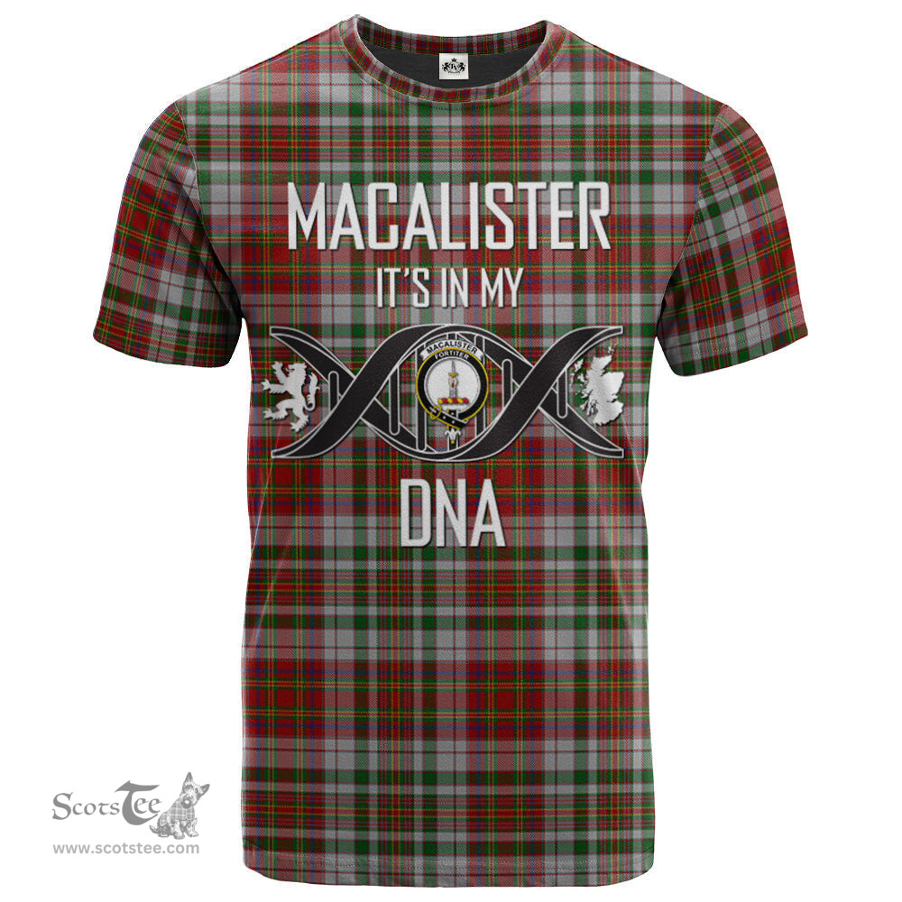 Scottish MacAlister Dress Its In My DNA Plaid Family Crest Tartan T Shirt Scottish Plaid Tartan Plaid - ScotsTee - scotstee.com