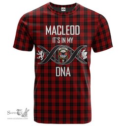 Scottish MacLeod Black and Red Its In My DNA Plaid Family Crest Tartan T Shirt Scottish Plaid Tartan Plaid - ScotsTee - scotstee.com