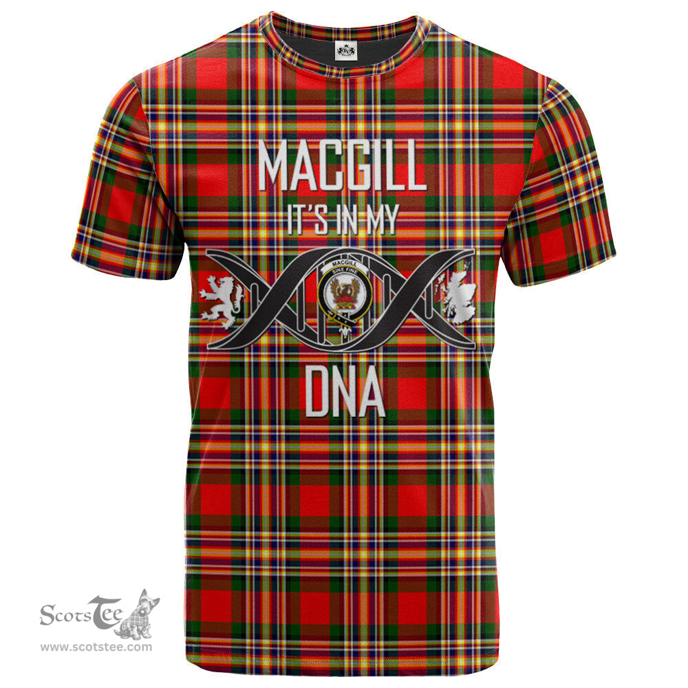 Scottish MacGill Modern Its In My DNA Plaid Family Crest Tartan T Shirt Scottish Plaid Tartan Plaid - ScotsTee - scotstee.com