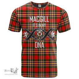 Scottish MacGill Modern Its In My DNA Plaid Family Crest Tartan T Shirt Scottish Plaid Tartan Plaid - ScotsTee - scotstee.com