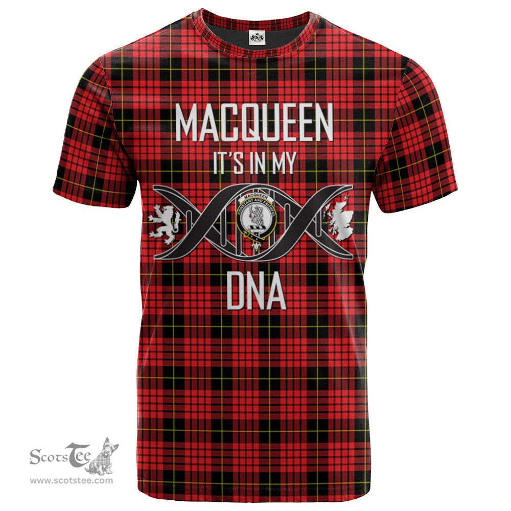 Scottish MacQueen Modern Its In My DNA Plaid Family Crest Tartan T Shirt Scottish Plaid Tartan Plaid - ScotsTee - scotstee.com