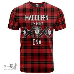 Scottish MacQueen Modern Its In My DNA Plaid Family Crest Tartan T Shirt Scottish Plaid Tartan Plaid - ScotsTee - scotstee.com