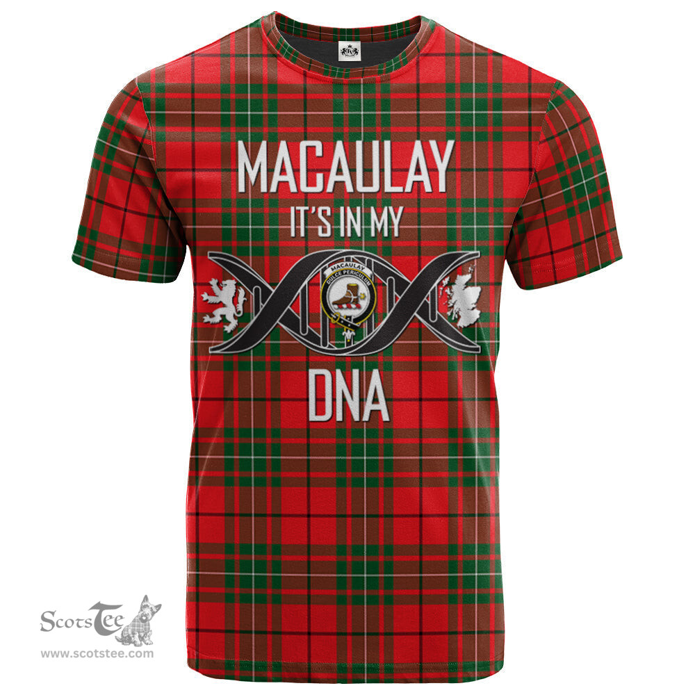 Scottish MacAulay Modern Its In My DNA Plaid Family Crest Tartan T Shirt Scottish Plaid Tartan Plaid - ScotsTee - scotstee.com