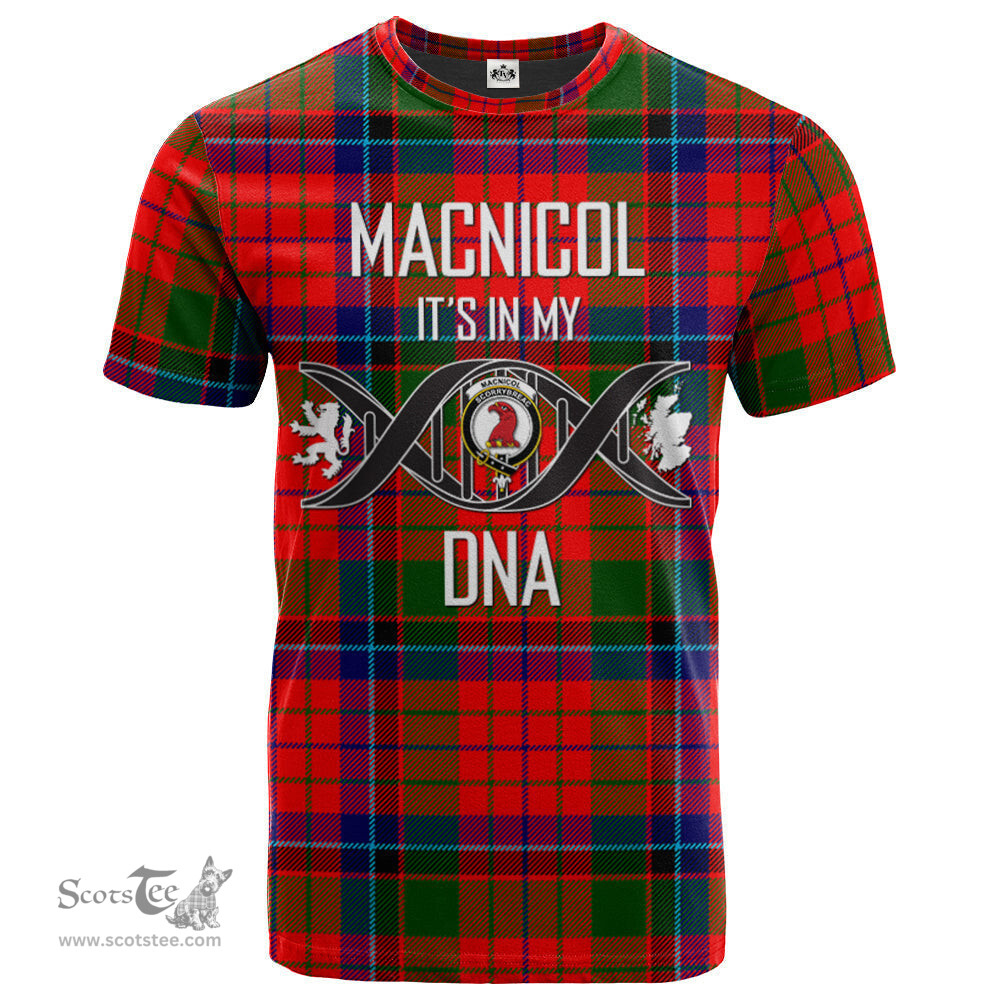 Scottish MacNicol of Scorrybreac Its In My DNA Plaid Family Crest Tartan T Shirt Scottish Plaid Tartan Plaid - ScotsTee - scotstee.com
