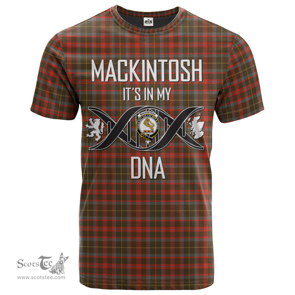 Scottish MacKintosh Hunting Weathered Its In My DNA Plaid Family Crest Tartan T Shirt Scottish Plaid Tartan Plaid - ScotsTee - scotstee.com