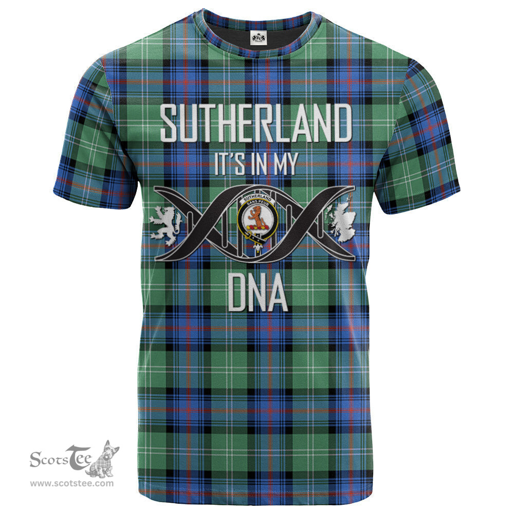 Scottish Sutherland Ancient Its In My DNA Plaid Family Crest Tartan T Shirt Scottish Plaid Tartan Plaid - ScotsTee - scotstee.com