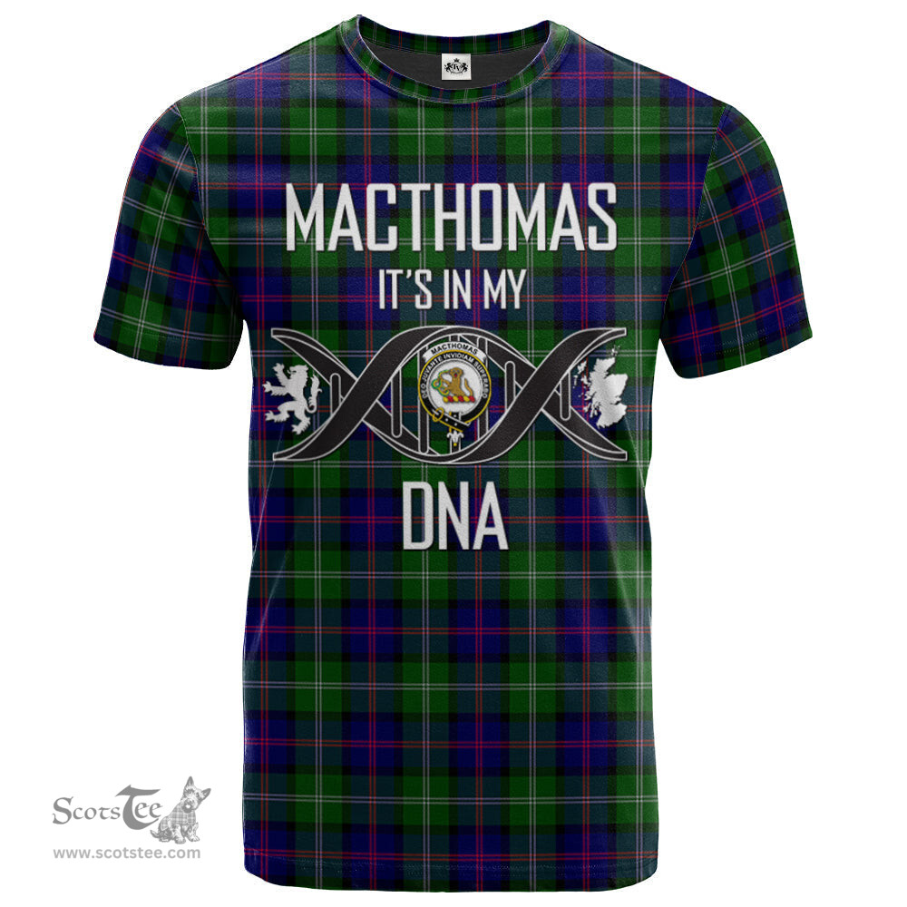 Scottish MacThomas Modern Its In My DNA Plaid Family Crest Tartan T Shirt Scottish Plaid Tartan Plaid - ScotsTee - scotstee.com