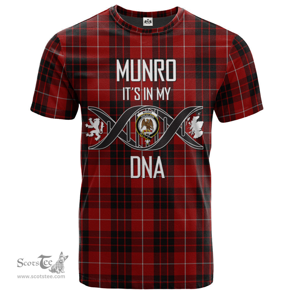 Scottish Munro Black and Red Its In My DNA Plaid Family Crest Tartan T Shirt Scottish Plaid Tartan Plaid - ScotsTee - scotstee.com