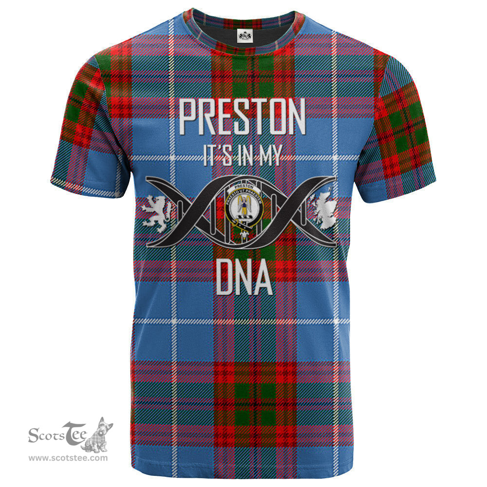 Scottish Preston Its In My DNA Plaid Family Crest Tartan T Shirt Scottish Plaid Tartan Plaid - ScotsTee - scotstee.com