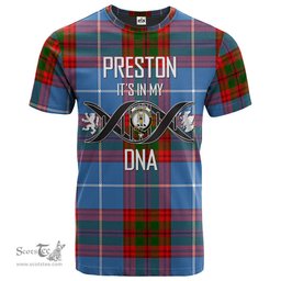 Scottish Preston Its In My DNA Plaid Family Crest Tartan T Shirt Scottish Plaid Tartan Plaid - ScotsTee - scotstee.com