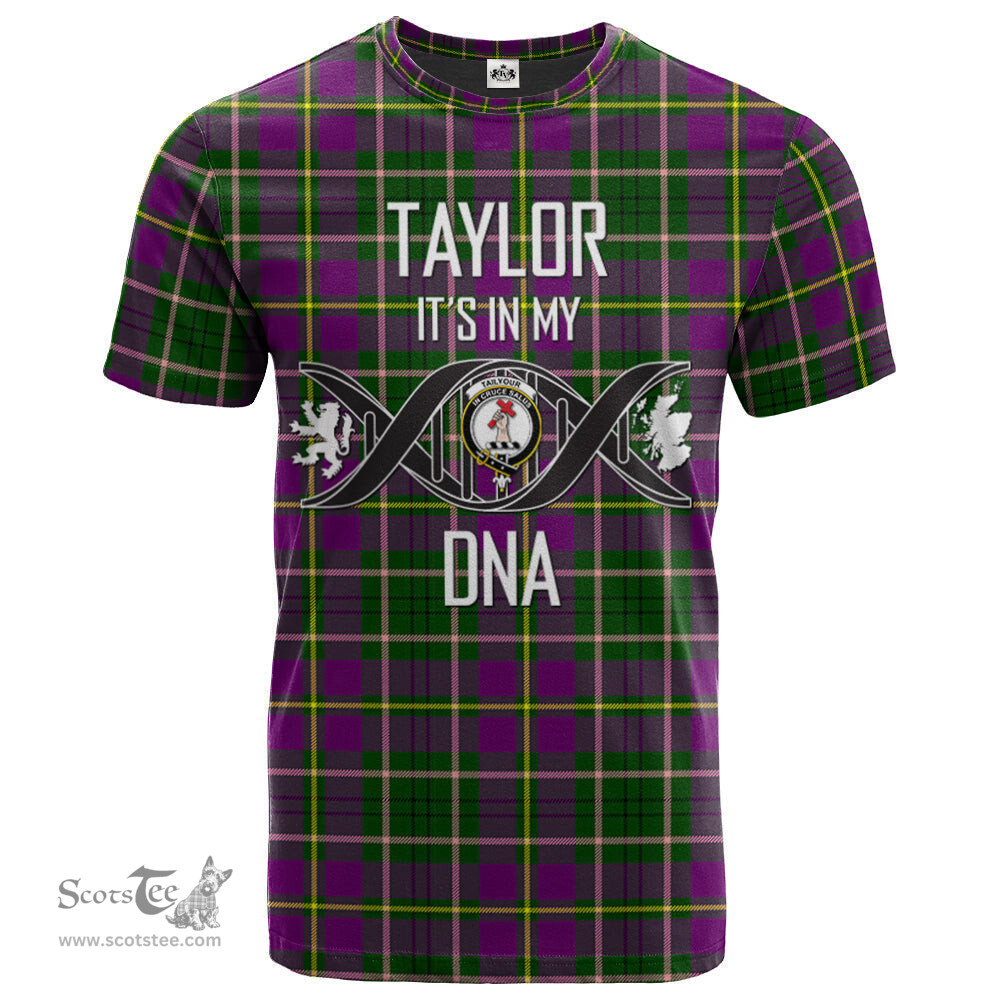 Scottish Taylor Its In My DNA Plaid Family Crest Tartan T Shirt Scottish Plaid Tartan Plaid - ScotsTee - scotstee.com