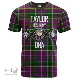 Scottish Taylor Its In My DNA Plaid Family Crest Tartan T Shirt Scottish Plaid Tartan Plaid - ScotsTee - scotstee.com