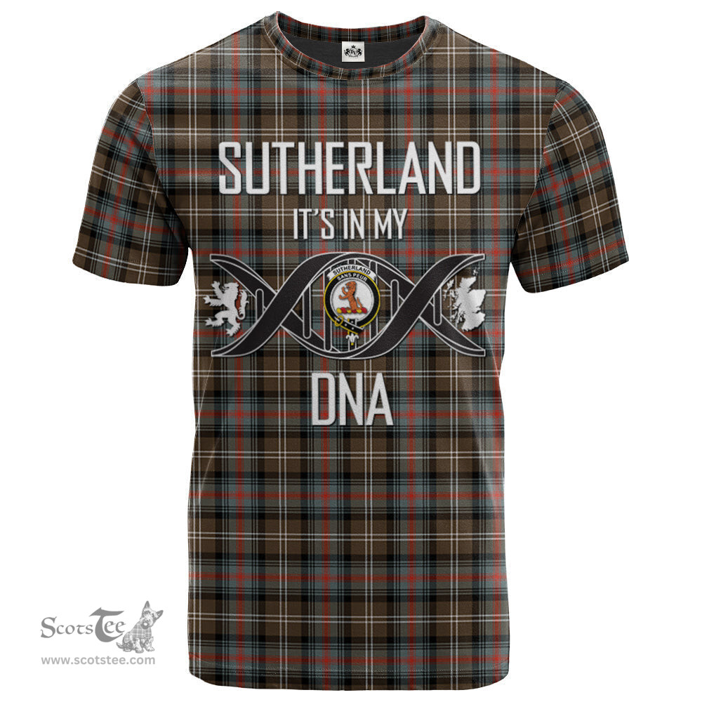 Scottish Sutherland Weathered Its In My DNA Plaid Family Crest Tartan T Shirt Scottish Plaid Tartan Plaid - ScotsTee - scotstee.com