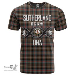 Scottish Sutherland Weathered Its In My DNA Plaid Family Crest Tartan T Shirt Scottish Plaid Tartan Plaid - ScotsTee - scotstee.com