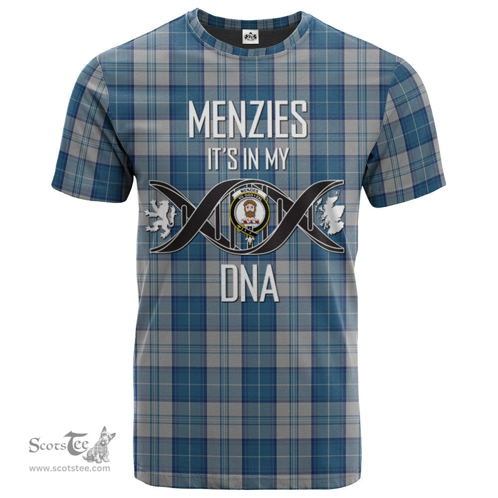 Scottish Menzies Dress Blue and White Its In My DNA Plaid Family Crest Tartan T Shirt Scottish Plaid Tartan Plaid - ScotsTee - scotstee.com