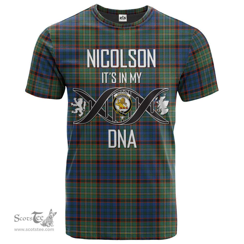 Scottish Nicolson Hunting Ancient Its In My DNA Plaid Family Crest Tartan T Shirt Scottish Plaid Tartan Plaid - ScotsTee - scotstee.com