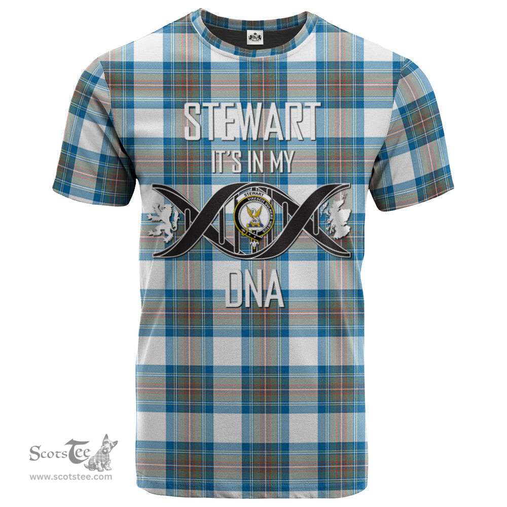 Scottish Stewart Muted Blue Its In My DNA Plaid Family Crest Tartan T Shirt Scottish Plaid Tartan Plaid - ScotsTee - scotstee.com