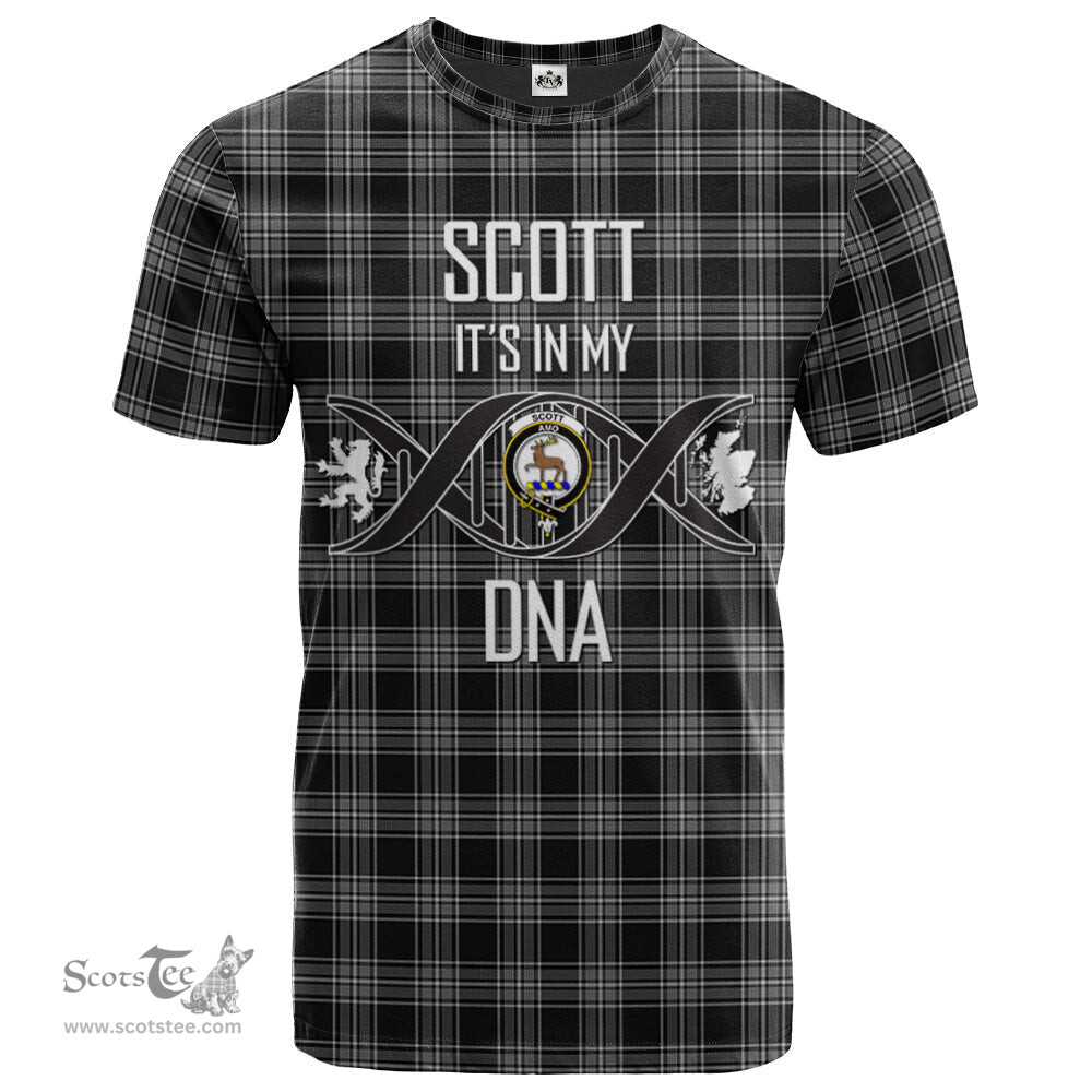 Scottish Scott Black and White Its In My DNA Plaid Family Crest Tartan T Shirt Scottish Plaid Tartan Plaid - ScotsTee - scotstee.com
