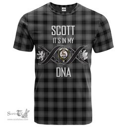 Scottish Scott Black and White Its In My DNA Plaid Family Crest Tartan T Shirt Scottish Plaid Tartan Plaid - ScotsTee - scotstee.com
