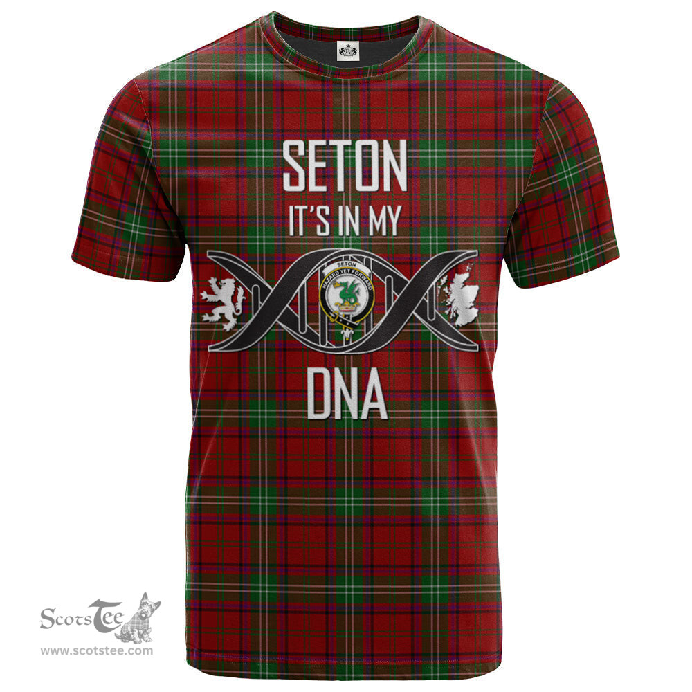 Scottish Seton Its In My DNA Plaid Family Crest Tartan T Shirt Scottish Plaid Tartan Plaid - ScotsTee - scotstee.com