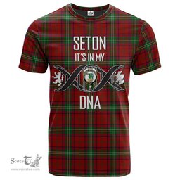 Scottish Seton Its In My DNA Plaid Family Crest Tartan T Shirt Scottish Plaid Tartan Plaid - ScotsTee - scotstee.com