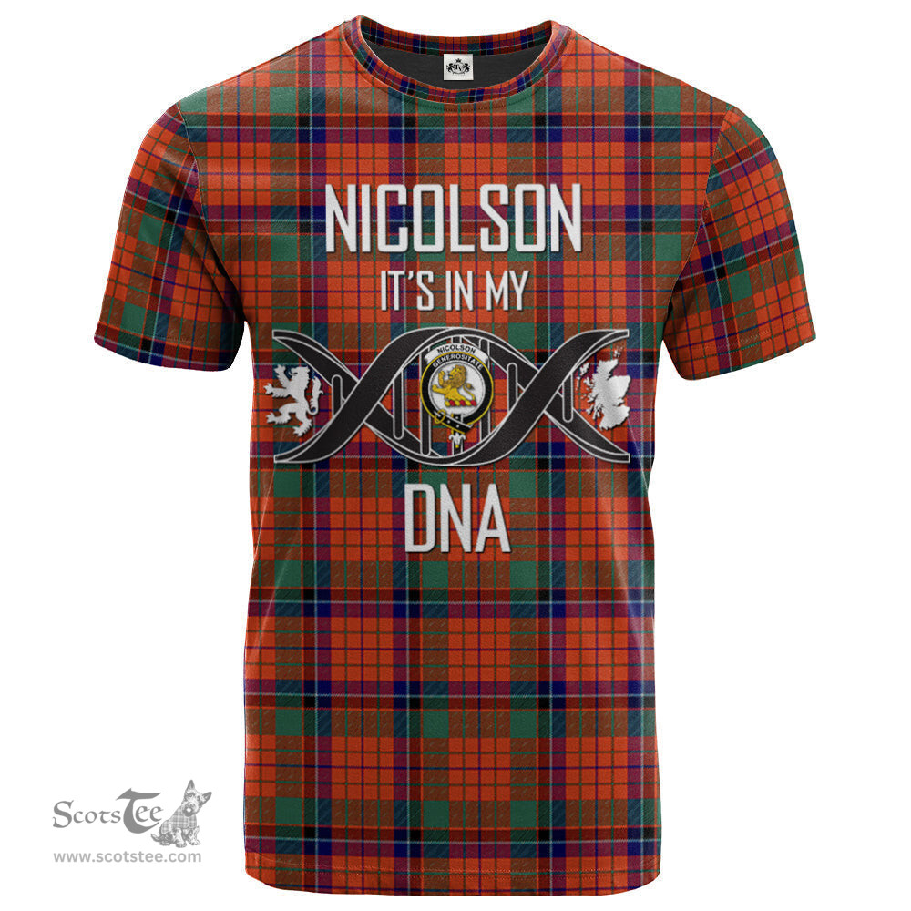 Scottish Nicolson Ancient Its In My DNA Plaid Family Crest Tartan T Shirt Scottish Plaid Tartan Plaid - ScotsTee - scotstee.com