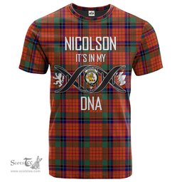 Scottish Nicolson Ancient Its In My DNA Plaid Family Crest Tartan T Shirt Scottish Plaid Tartan Plaid - ScotsTee - scotstee.com