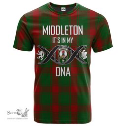 Scottish Middleton Its In My DNA Plaid Family Crest Tartan T Shirt Scottish Plaid Tartan Plaid - ScotsTee - scotstee.com