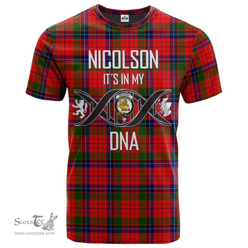 Scottish Nicolson Modern Its In My DNA Plaid Family Crest Tartan T Shirt Scottish Plaid Tartan Plaid - ScotsTee - scotstee.com