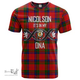 Scottish Nicolson Modern Its In My DNA Plaid Family Crest Tartan T Shirt Scottish Plaid Tartan Plaid - ScotsTee - scotstee.com