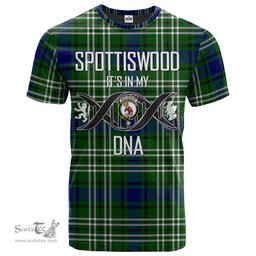 Scottish Spottiswood Its In My DNA Plaid Family Crest Tartan T Shirt Scottish Plaid Tartan Plaid - ScotsTee - scotstee.com