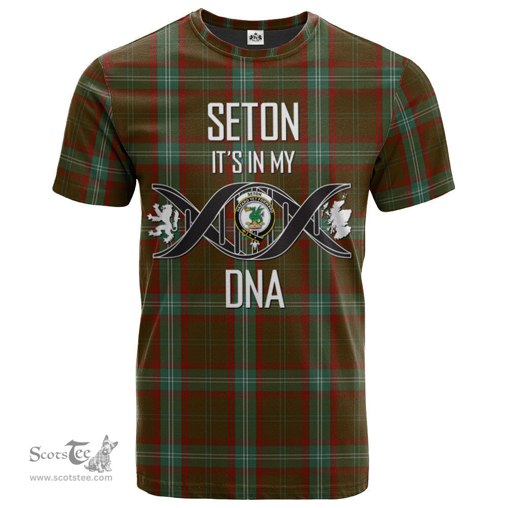 Scottish Seton Hunting Its In My DNA Plaid Family Crest Tartan T Shirt Scottish Plaid Tartan Plaid - ScotsTee - scotstee.com
