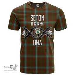 Scottish Seton Hunting Its In My DNA Plaid Family Crest Tartan T Shirt Scottish Plaid Tartan Plaid - ScotsTee - scotstee.com