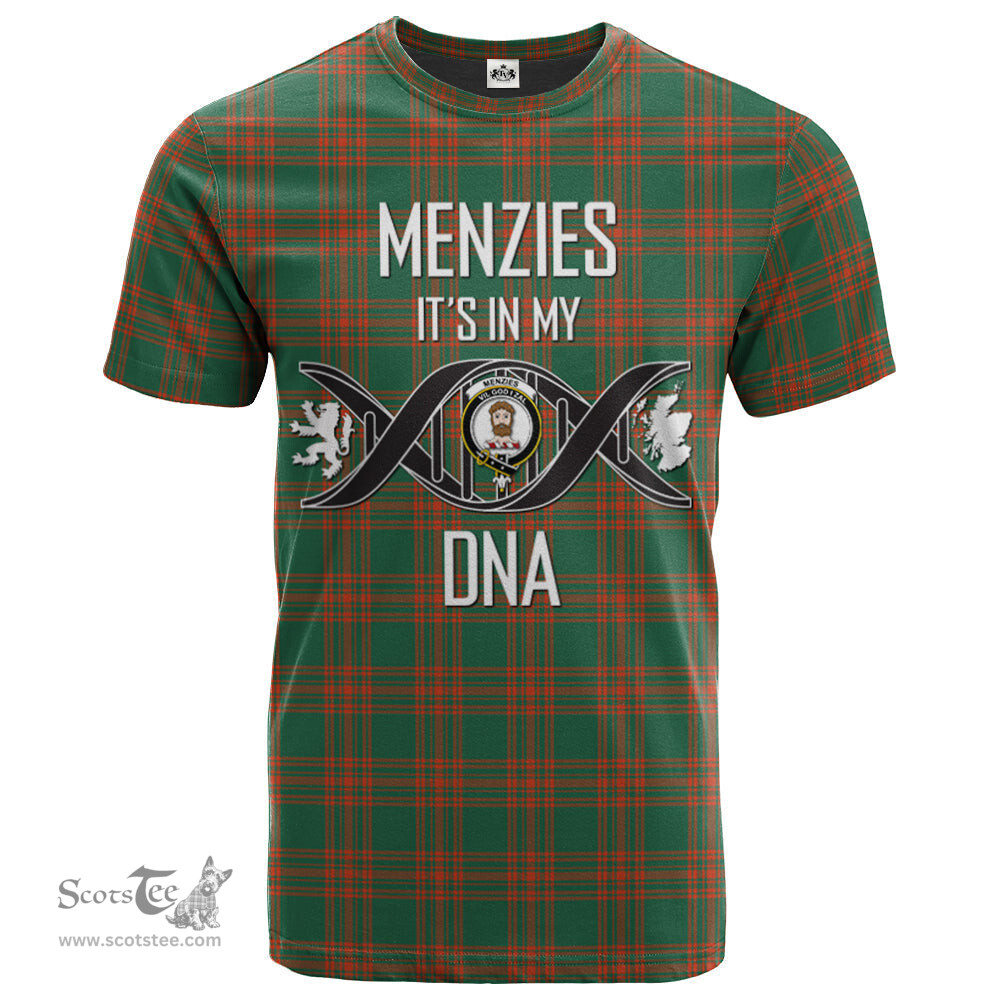 Scottish Menzies Green Ancient Its In My DNA Plaid Family Crest Tartan T Shirt Scottish Plaid Tartan Plaid - ScotsTee - scotstee.com