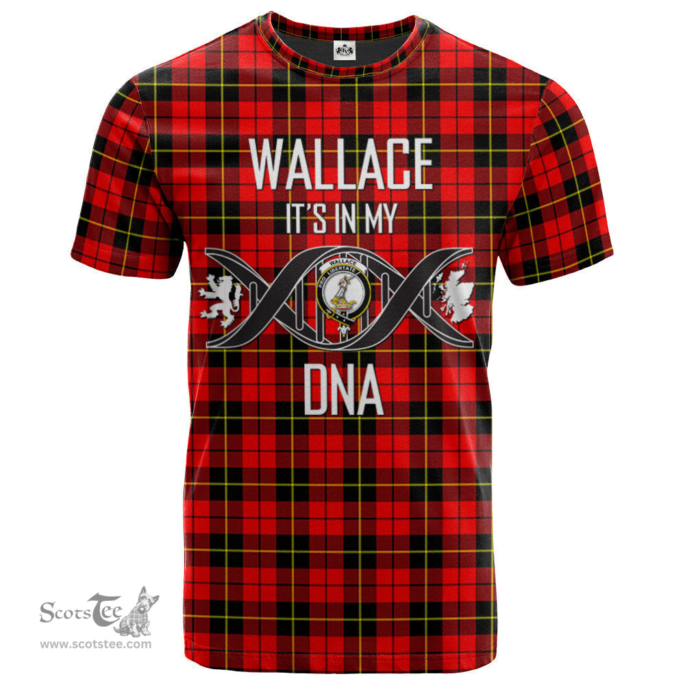 Scottish Wallace Hunting Red Its In My DNA Plaid Family Crest Tartan T Shirt Scottish Plaid Tartan Plaid - ScotsTee - scotstee.com